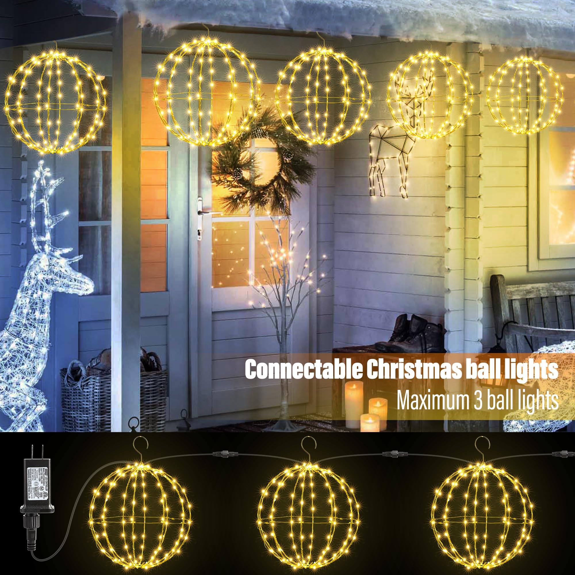 Joomer connectable globe lights enable larger festive displays.