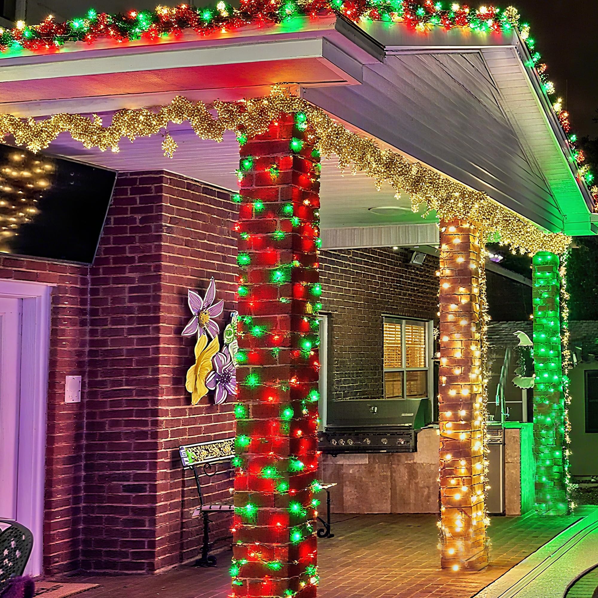 Joomer front-yard garden illumination with colorful outdoor lighting