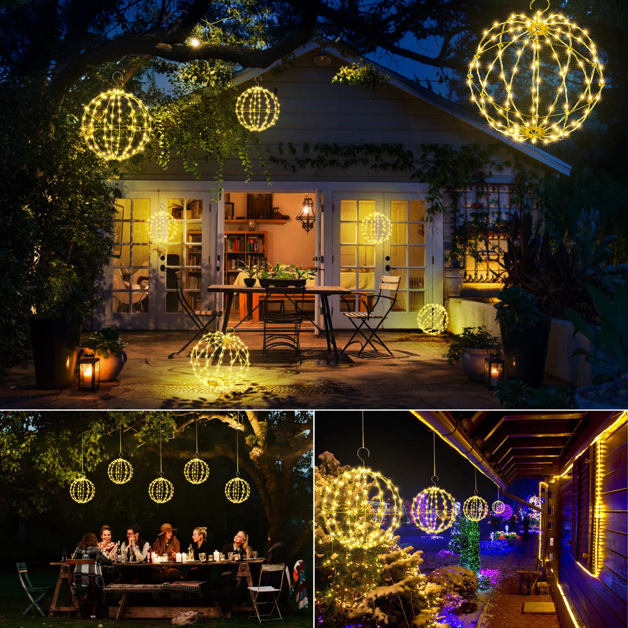 Joomer metal frame spheres deliver sturdy holiday decor.