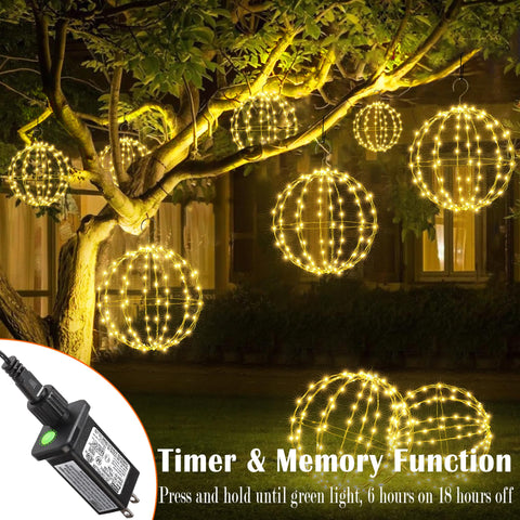 Joomer IP65 waterproof ball lights for outdoor decorating.