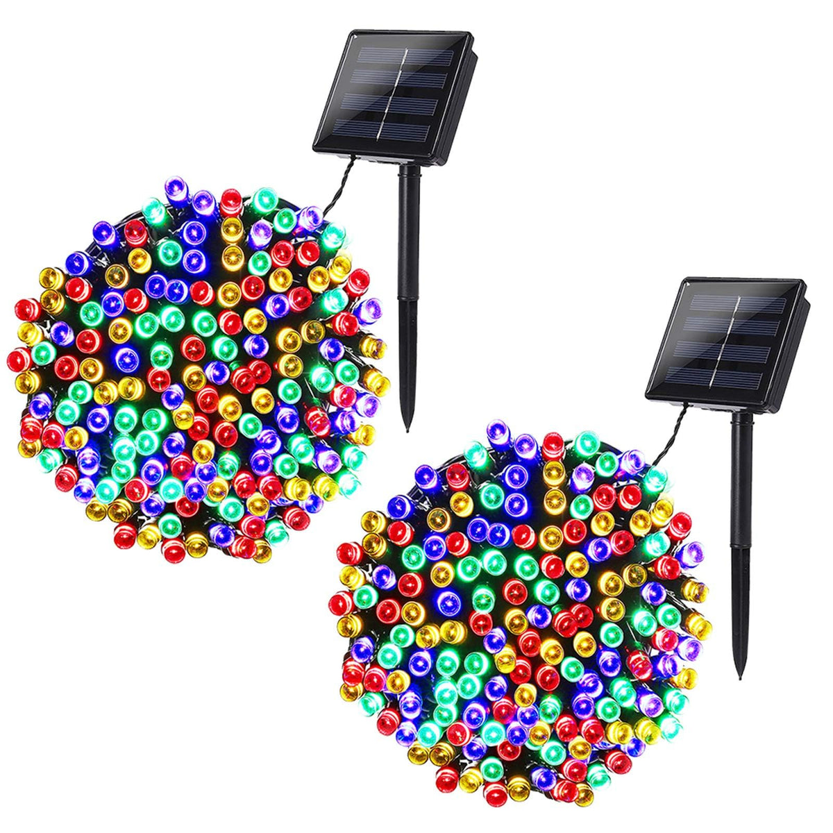 Joomer solar christmas lights 144ft 400led bright multicolor glow for outdoor decor