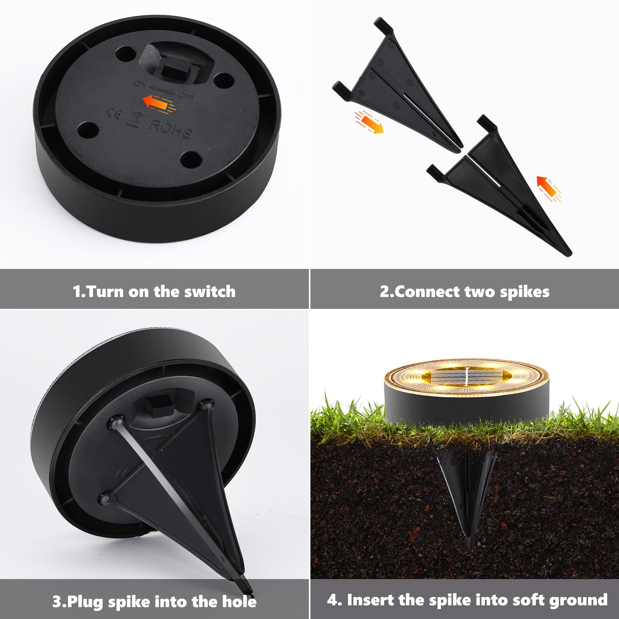 Joomer Solar Ground Light automatic on-off for dusk to dawn convenience