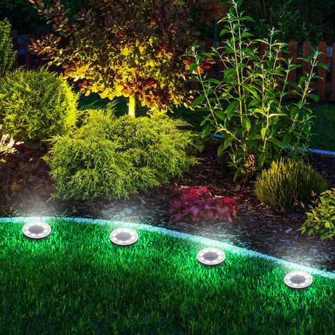 Joomer Solar Ground Lights switch on at dusk for automated lighting.