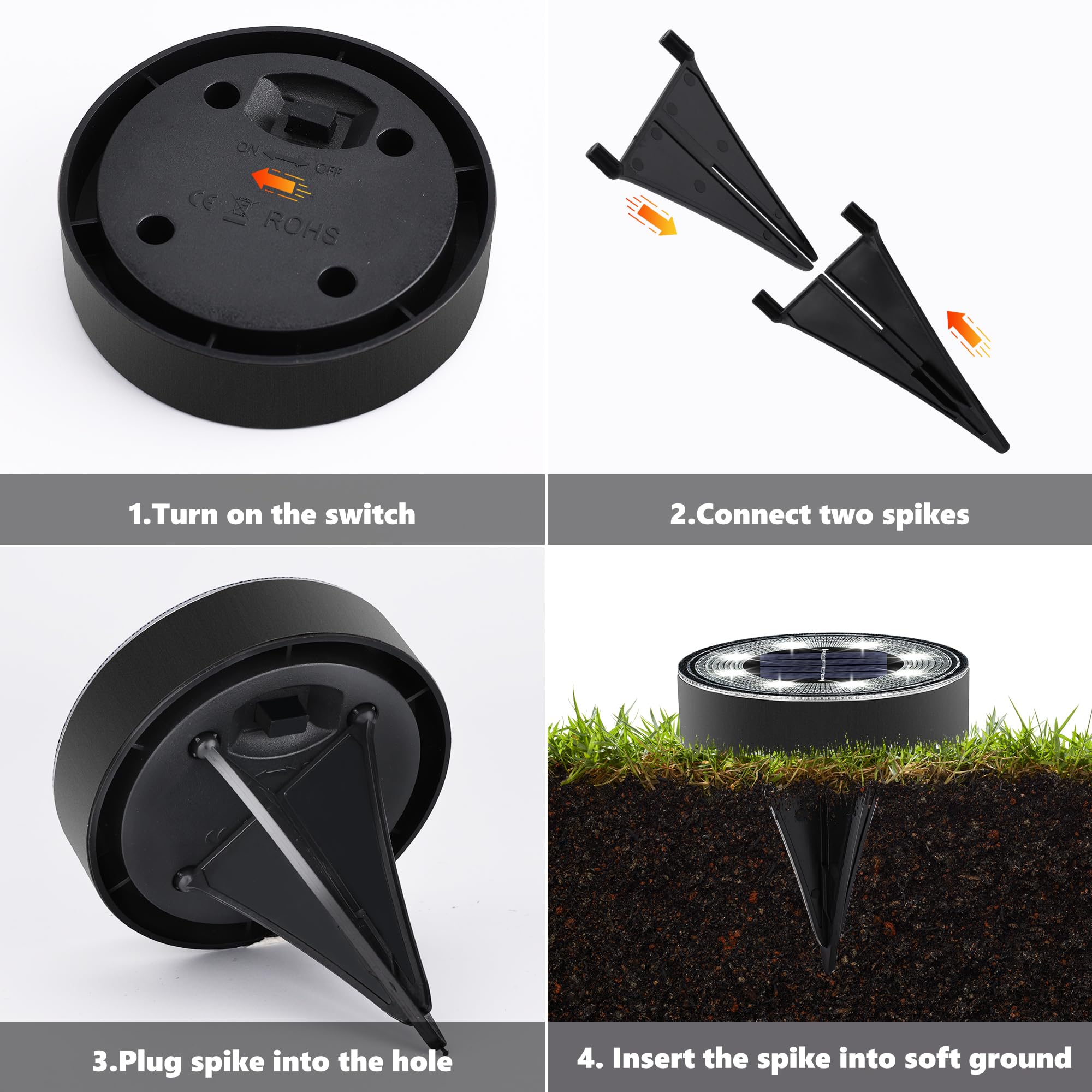 Joomer Solar Ground Lights add ambience to lawn and landscape.