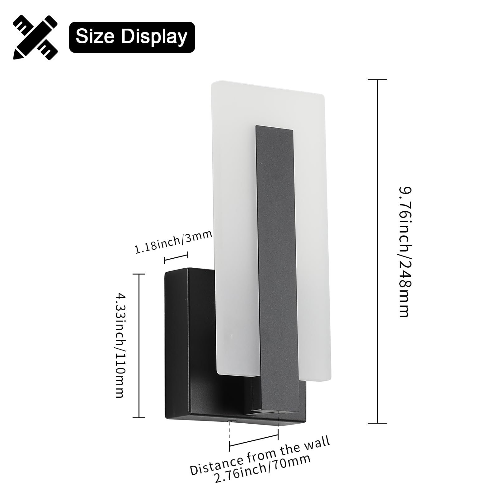 Joosenhouse wall lamp easy hardwired install with mounting hardware.