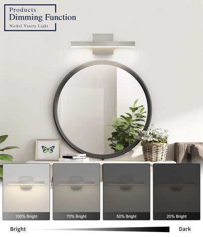 Joossnwell durable vanity light with metal body and white acrylic cover.