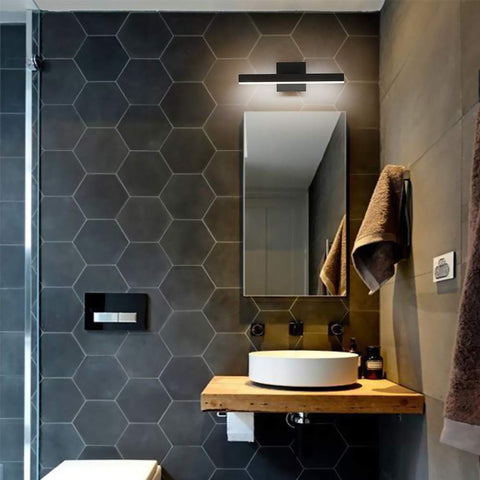 Joossnwell vanity light base fits standard US junction boxes flush.