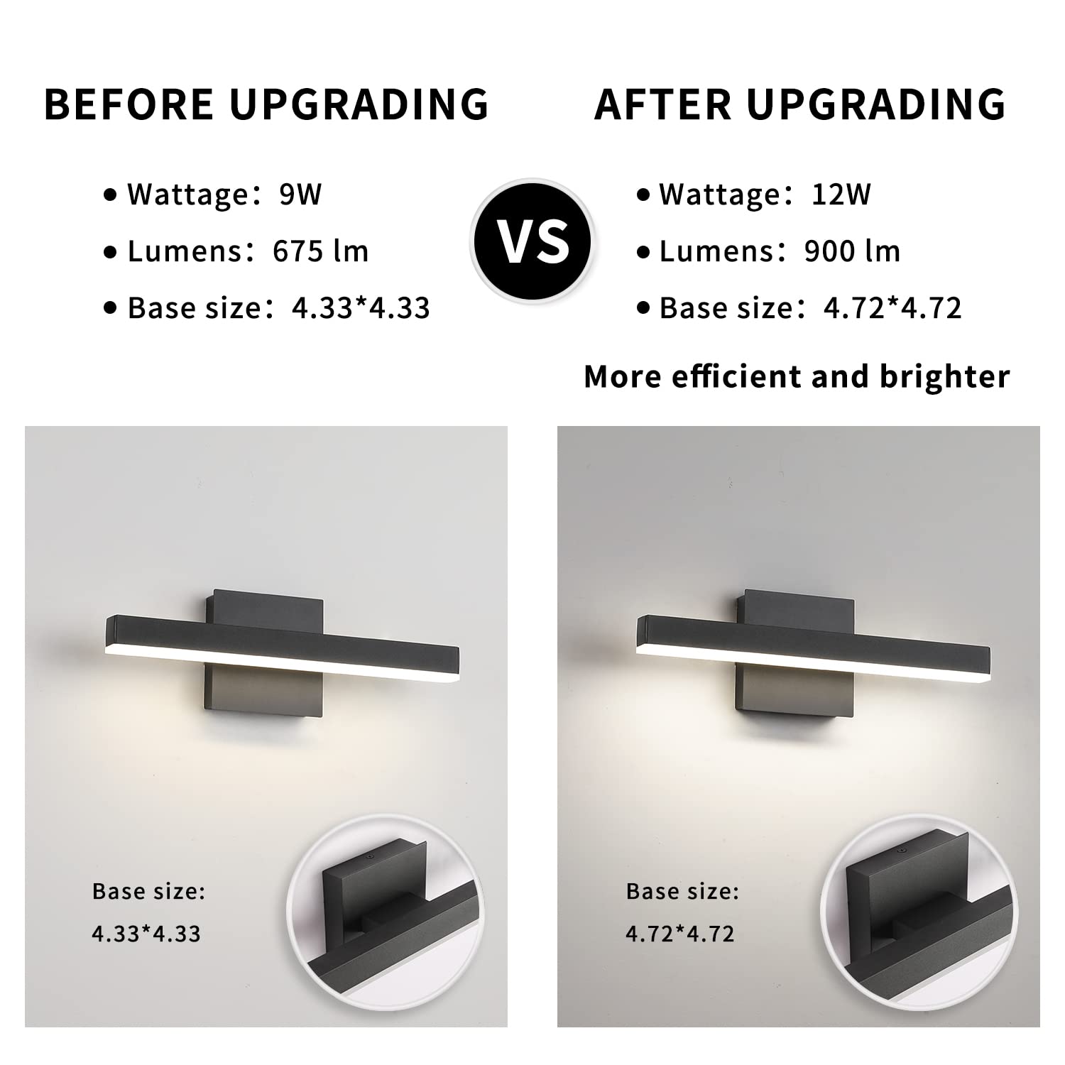 Joossnwell vanity light bar ideal for makeup and grooming routines.