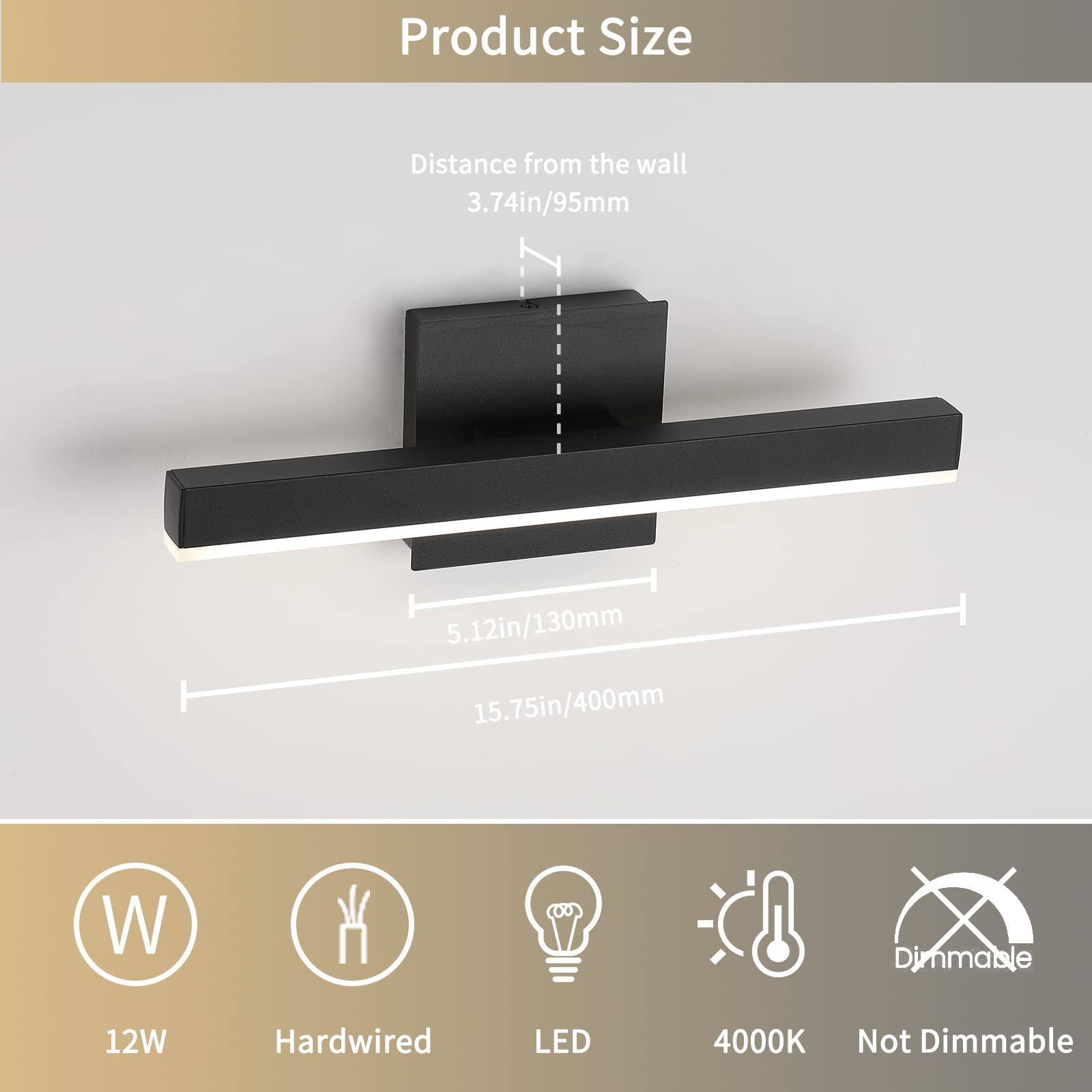 Joossnwell non-dimmable 4000K lighting offers steady, reliable task illumination.