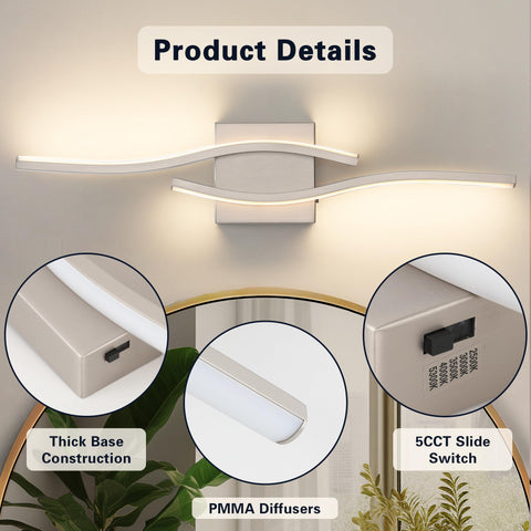 Joossnwell vanity light for makeup tasks supports precise, flattering lighting.