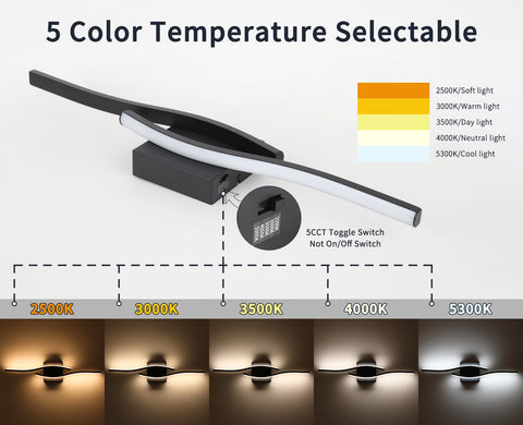 Joossnwell 5CCT switch enables quick warm to cool ambience adjustment.