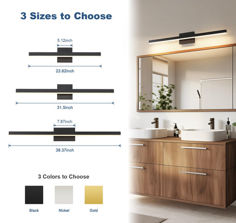 Joossnwell vanity light bar features anti-corrosion metal for long-lasting performance