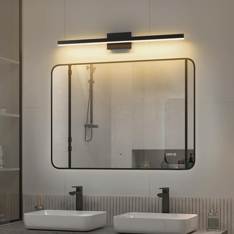 Joossnwell 39.37-inch fixture provides broad lighting across mirrors