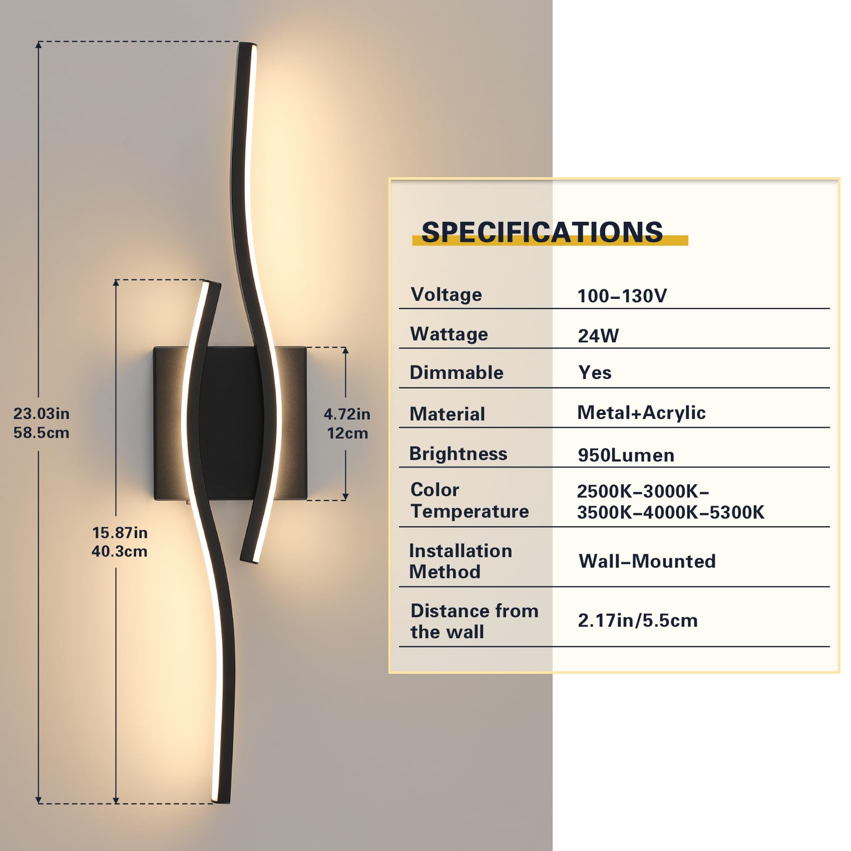 Joossnwell vanity light brightens makeup tasks with mirror-facing illumination.
