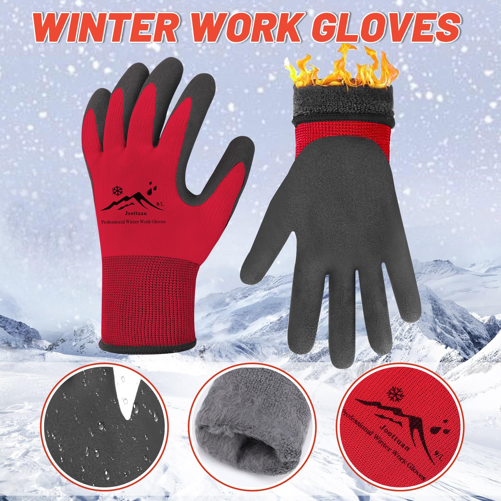 Joottuan fleece lined interior keeps hands warm and breathable