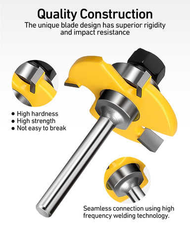 Jooyle quarter-inch reversible finger joint router bit for strong joints