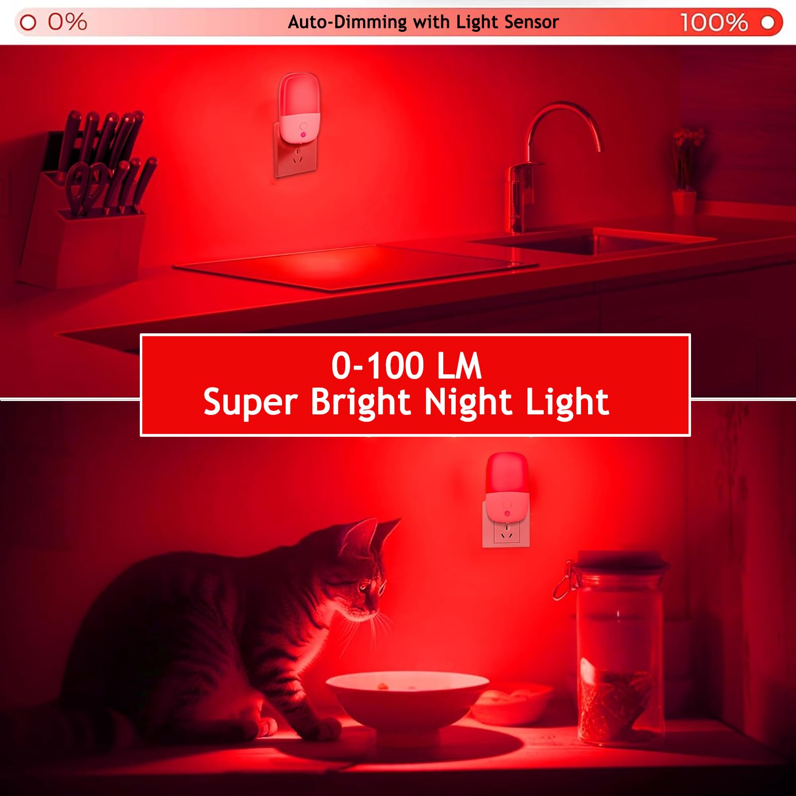 JOPCPIE dusk-to-dawn sensor night light automatically activates at night