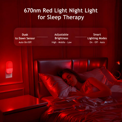 JOPCPIE night light guides hallway with soft red illumination