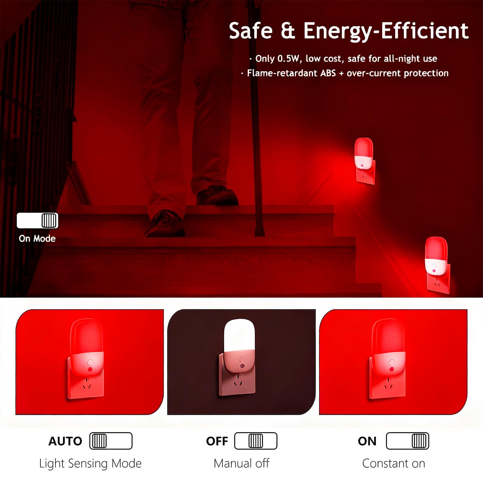 JOPCPIE ultra-slim plug-in design saves outlet space
