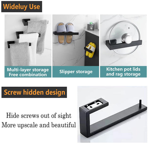 JOPOFI modern square-design towel bar for bathrooms and kitchens.