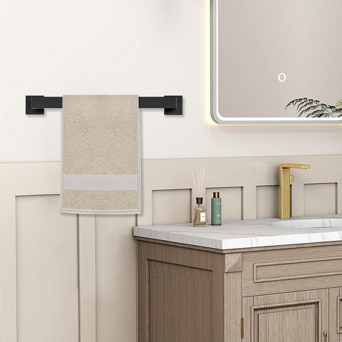 JOPOFI towel ring in matte black for easy access to hand towels.