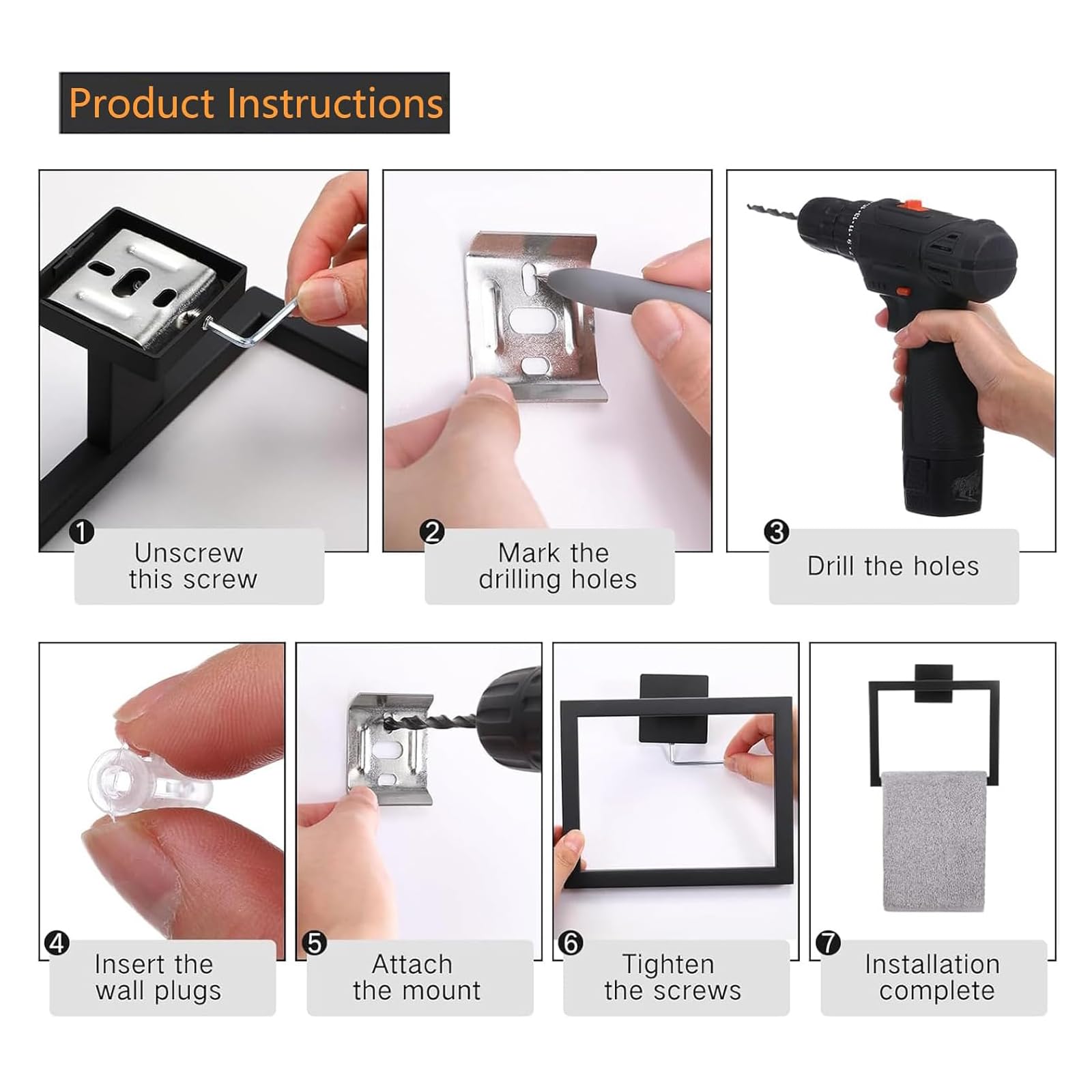 JOPOFI wall-mounted bathroom hardware set simplifies organization and style.