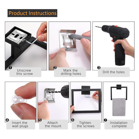 JOPOFI wall-mounted bathroom hardware set simplifies organization and style.