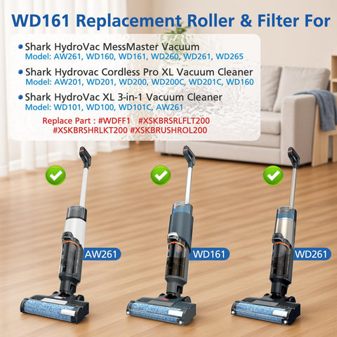 JORAIR WD161 foam-filter close-up highlighting washable, reusable filter for easy maintenance.