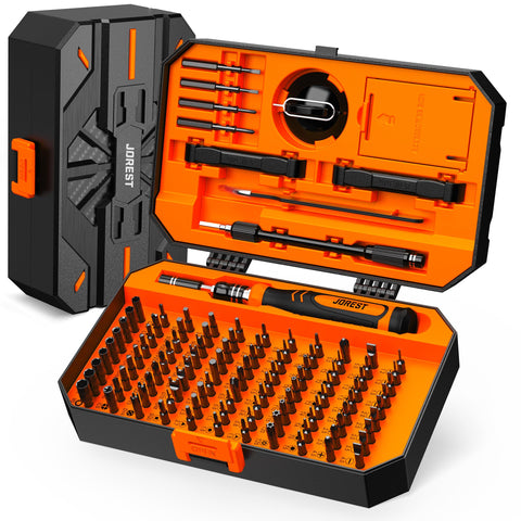 JOREST 115-in-1 screwdriver case and handle for easy organization.