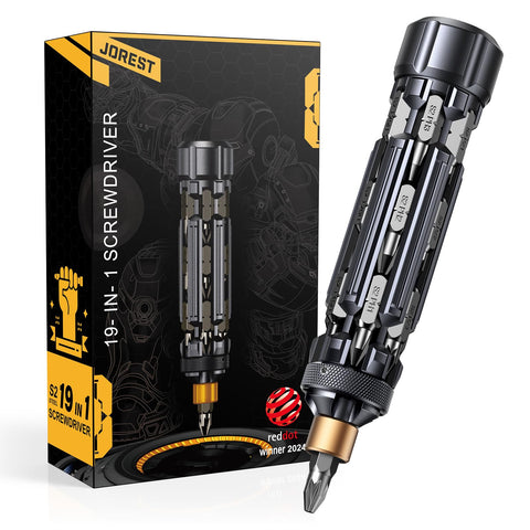 JOREST 19-in-1 multibit screwdriver front view for versatile DIY tasks