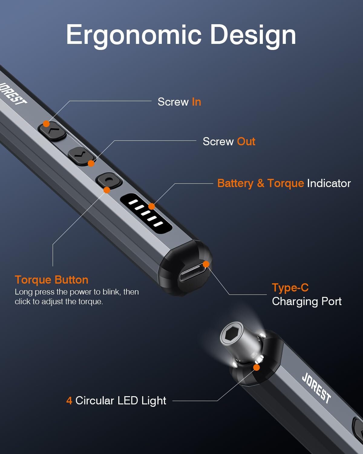 JOREST 38-in-1 S2-bit set highlights versatile bits for laptops, phones, and cameras.