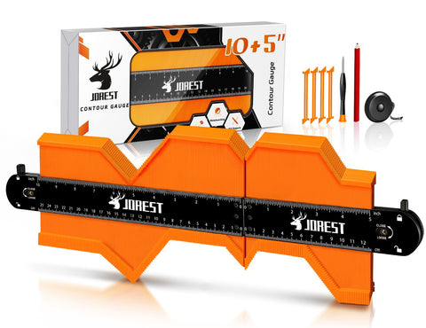 JOREST contour gauge 5inch captures tight profiles for precise DIY fits.