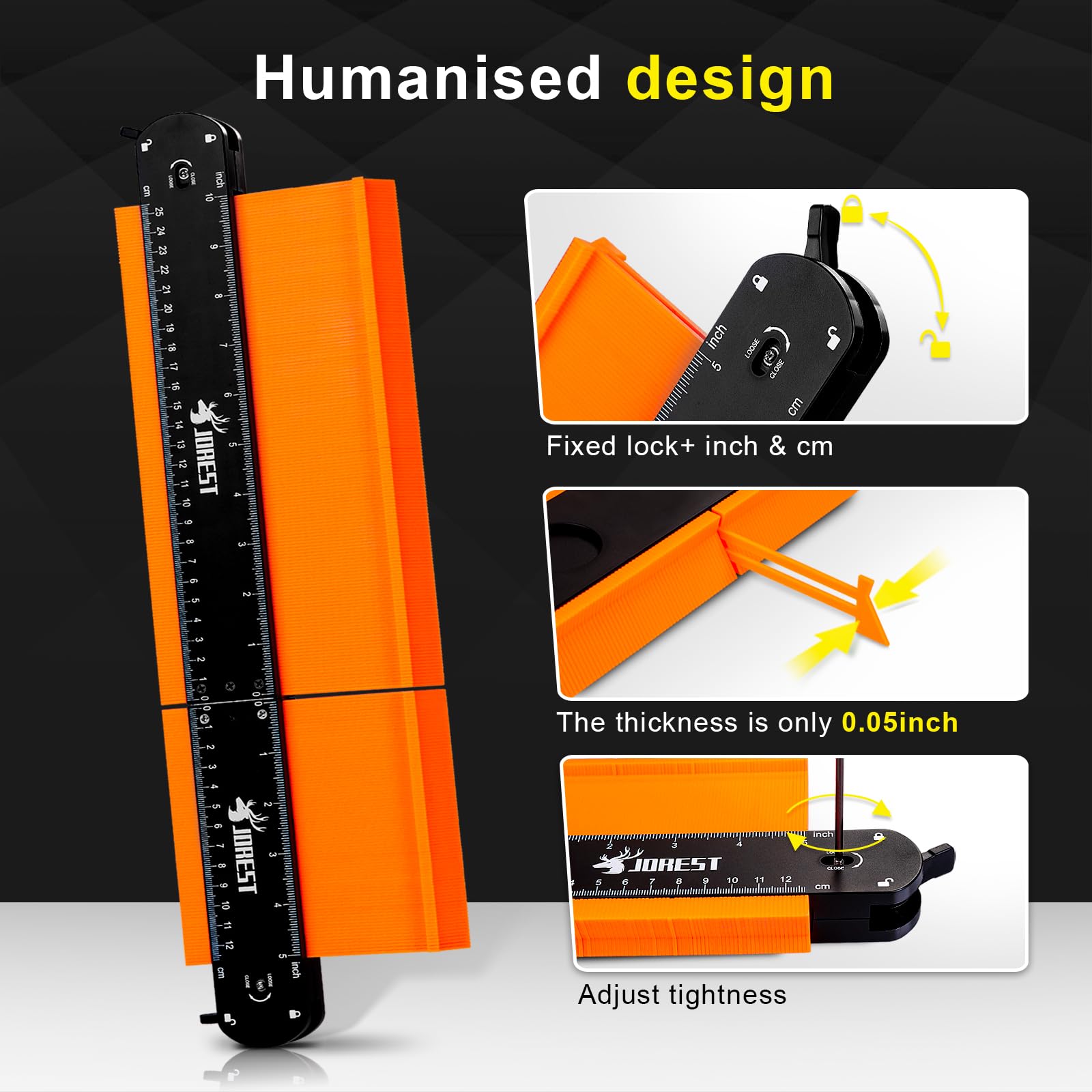 JOREST contour gauge is easy to use for DIY projects.