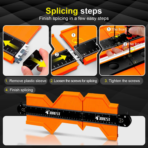 JOREST contour gauge uses a thin blade for precise profiling.
