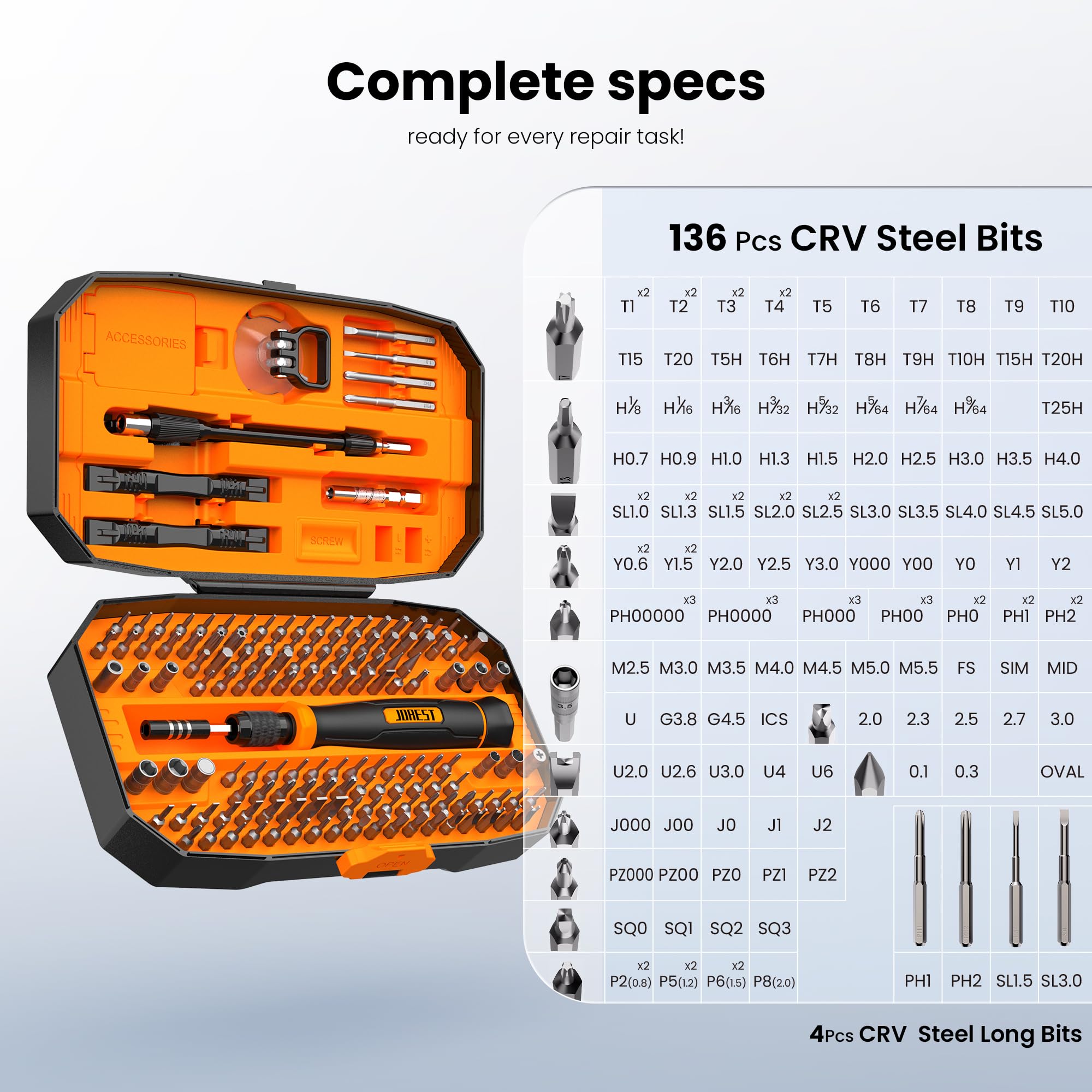 JOREST flexible shaft and magnetic mat enable multi-angle repairs