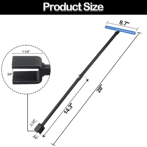 Ergonomic T-handle grip for comfortable turning during maintenance tasks.