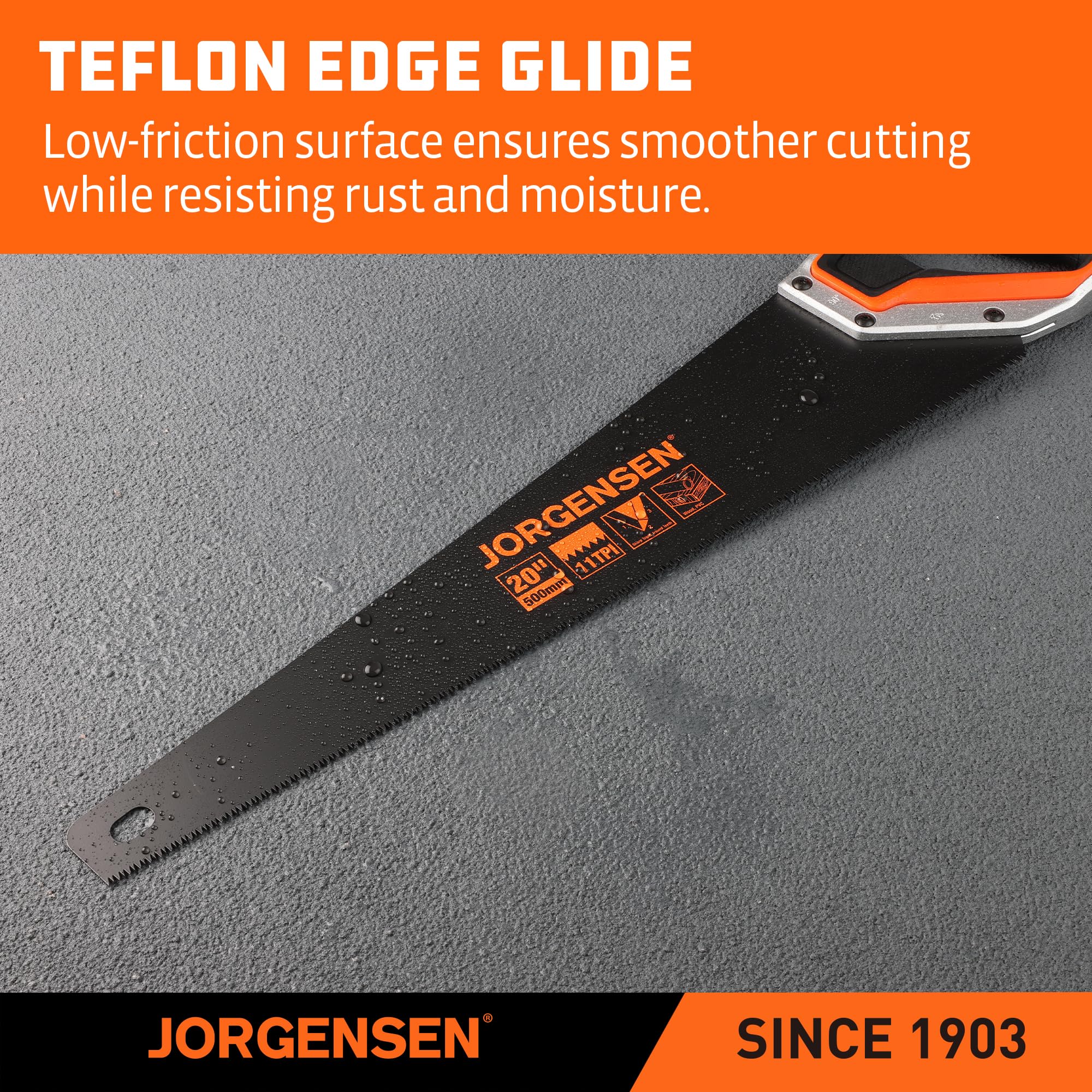 Jorgensen 11TPI triple-ground teeth deliver fast, clean action