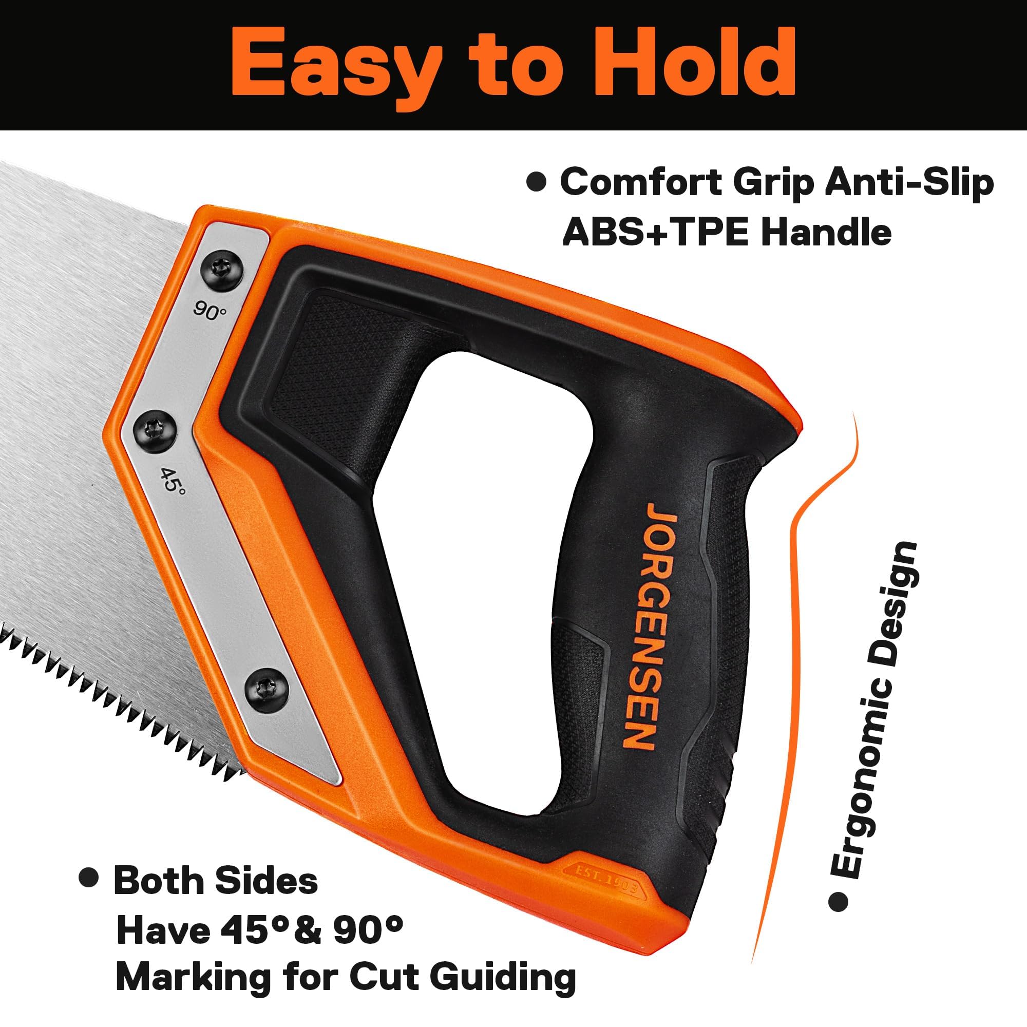 Jorgensen 15in Pro Hand Saw triple-ground teeth for efficient chip removal