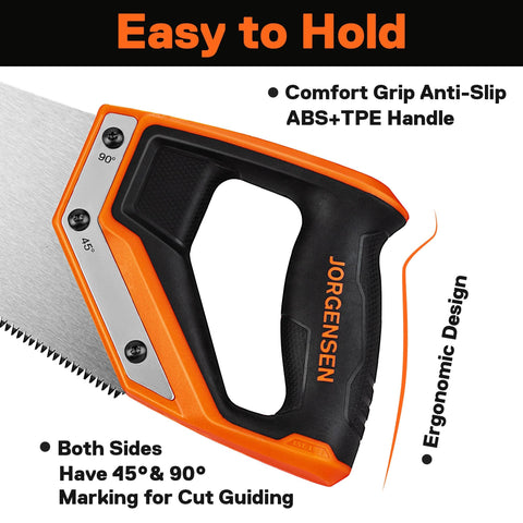 Jorgensen 15in Pro Hand Saw triple-ground teeth for efficient chip removal