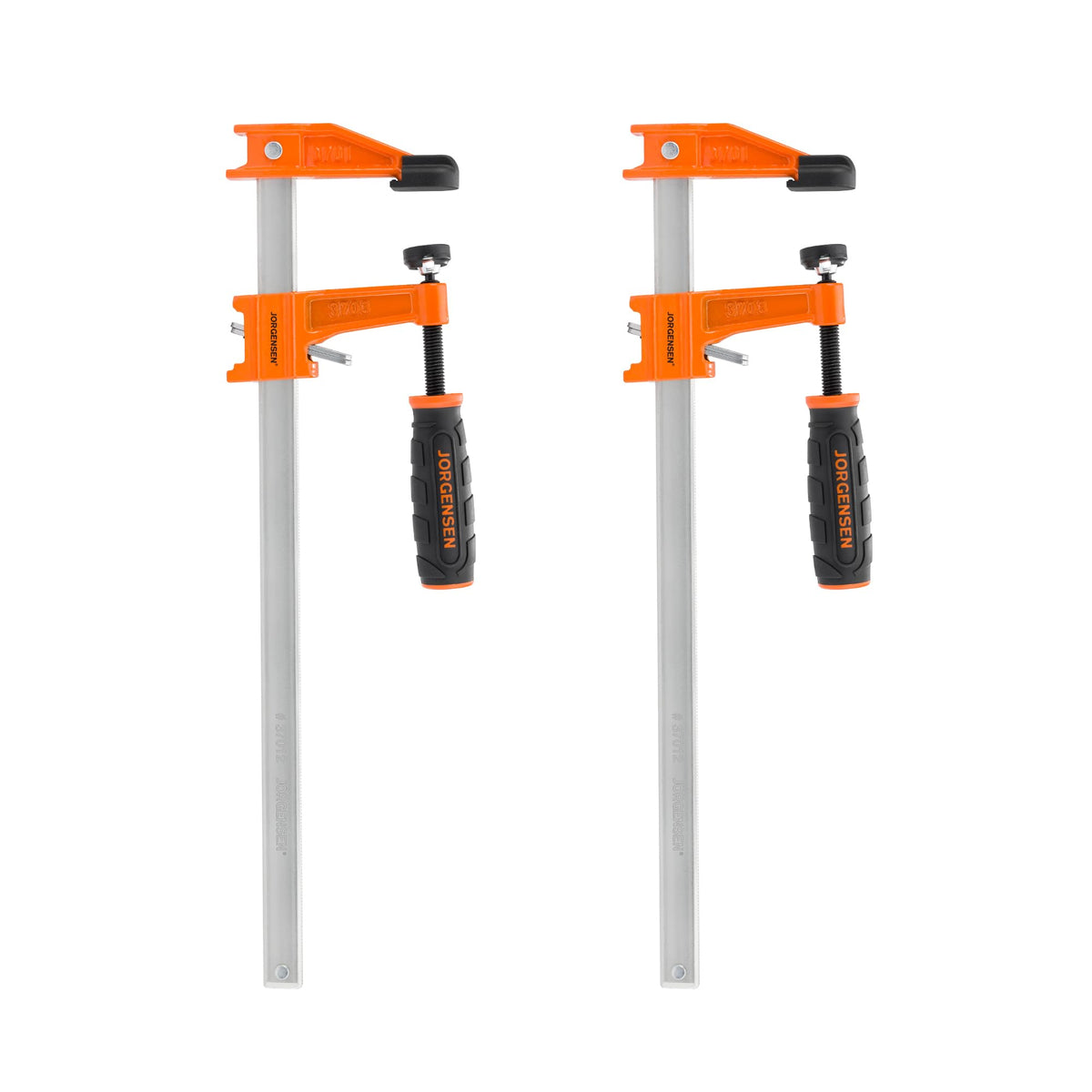 Jorgensen 2-pack steel bar clamps 12-inch: secure boards for glue-ups.