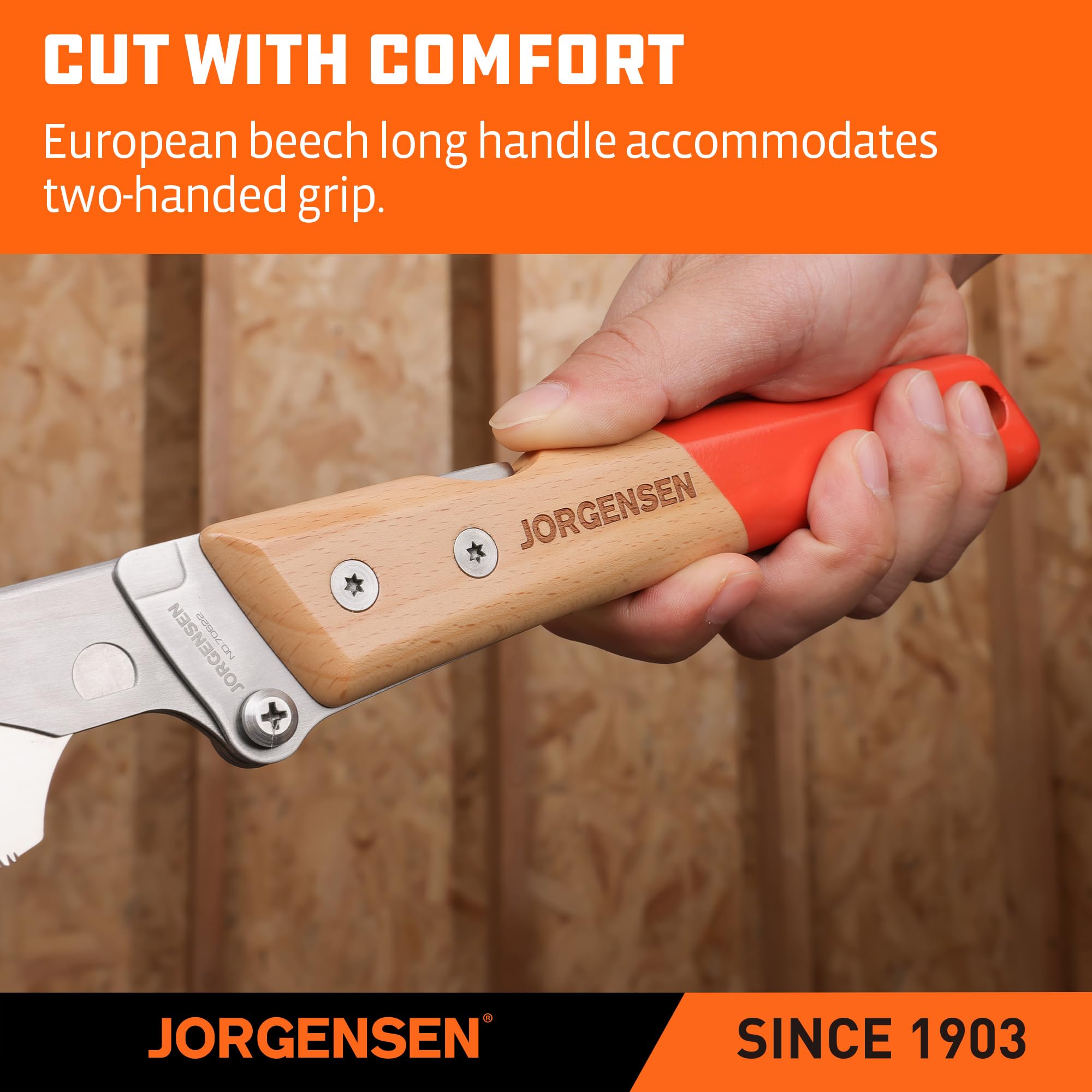 Jorgensen 21TPI teeth provide fast, clean cuts in wood.
