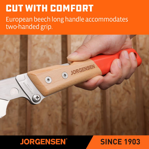 Jorgensen 21TPI teeth provide fast, clean cuts in wood.