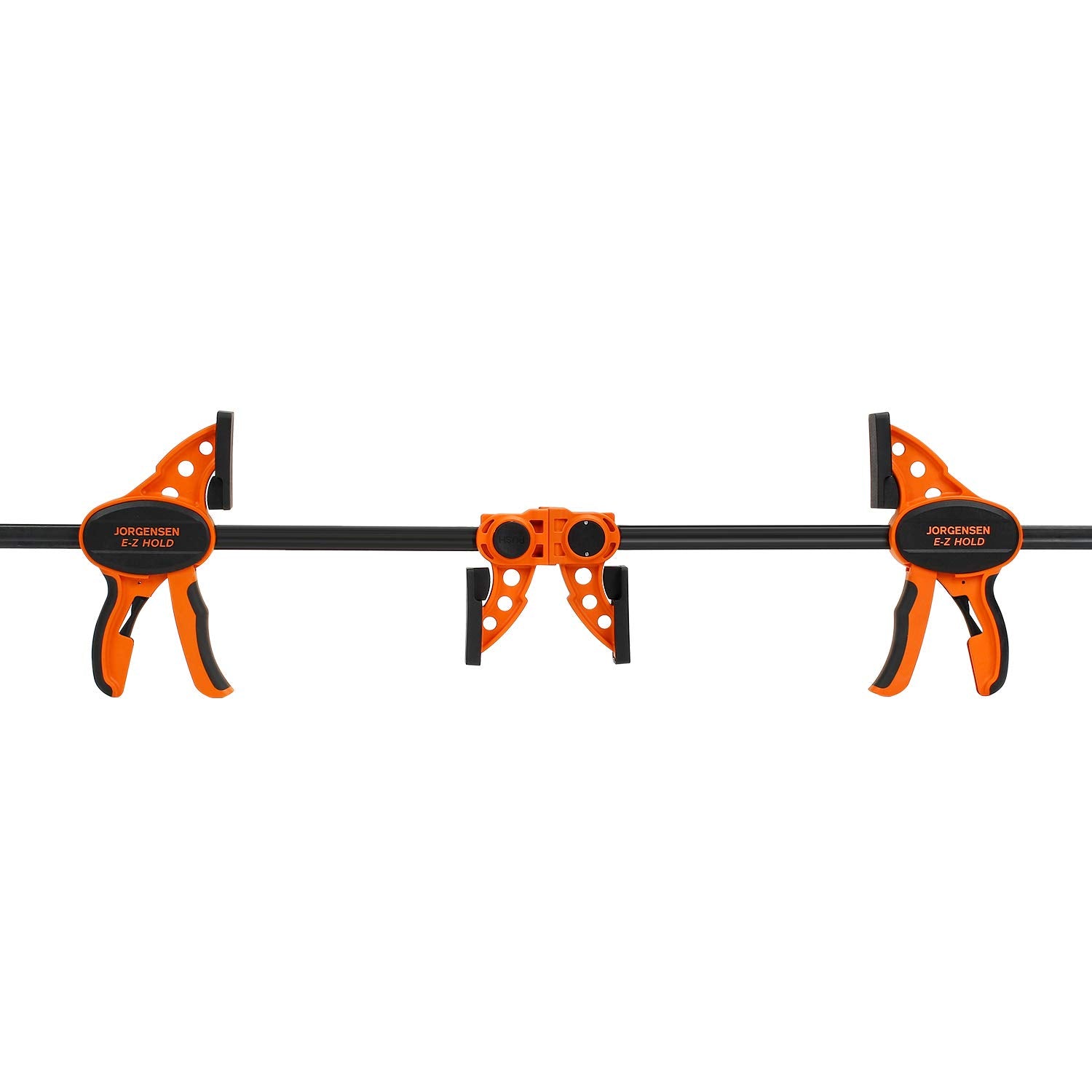 Jorgensen clamp contoured comfort grip offers firm control during use.