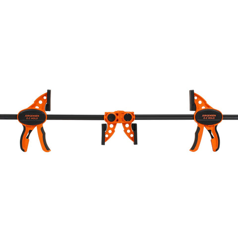 Jorgensen clamp contoured comfort grip offers firm control during use.