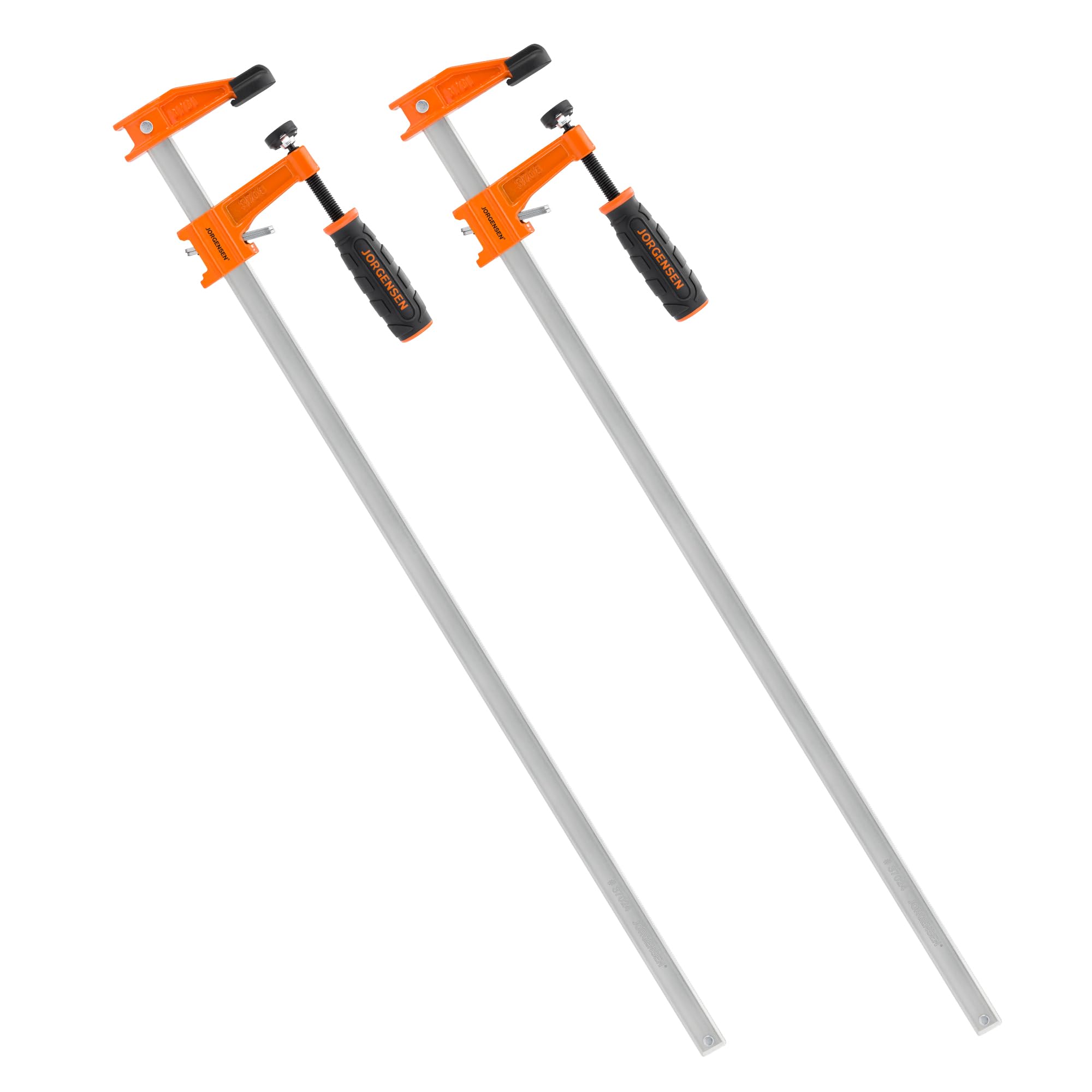 Jorgensen 2-pack medium-duty steel bar clamps assembled for sturdy gripping