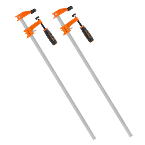 Jorgensen 2-pack medium-duty steel bar clamps assembled for sturdy gripping