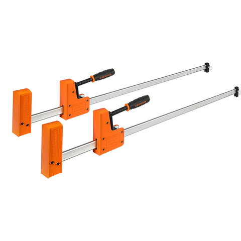Jorgensen 36-inch bar clamps with long reach for cabinet projects.