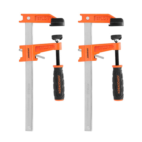 Jorgensen 6 inch bar clamp set assembly holding pieces securely.