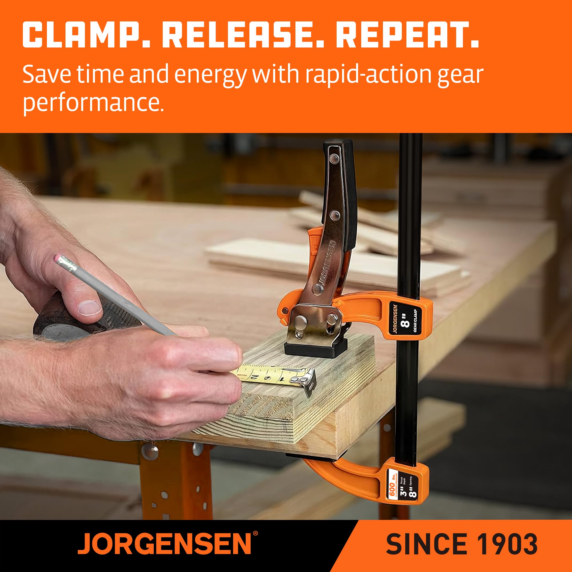 Jorgensen quick-release handle position enables safe release and repositioning