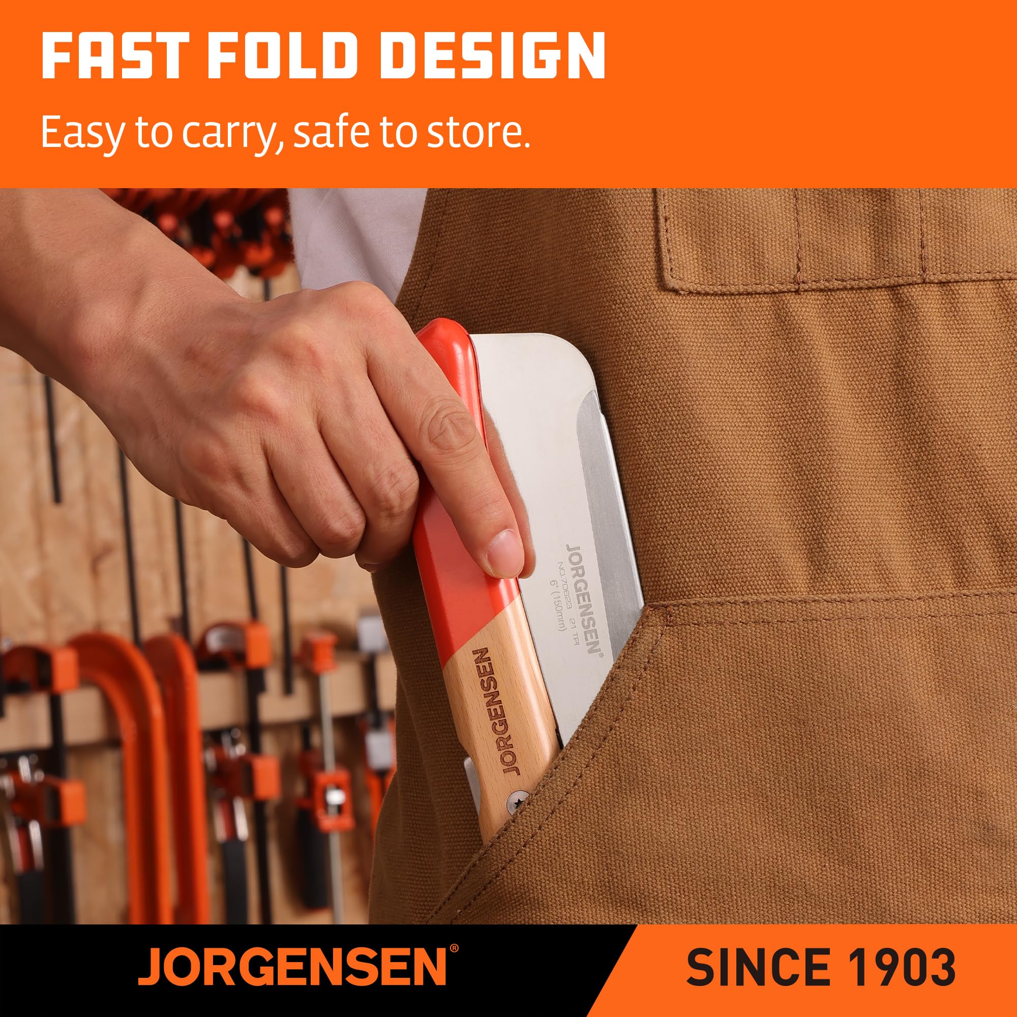 Jorgensen European beech handle detail with a smooth finish.